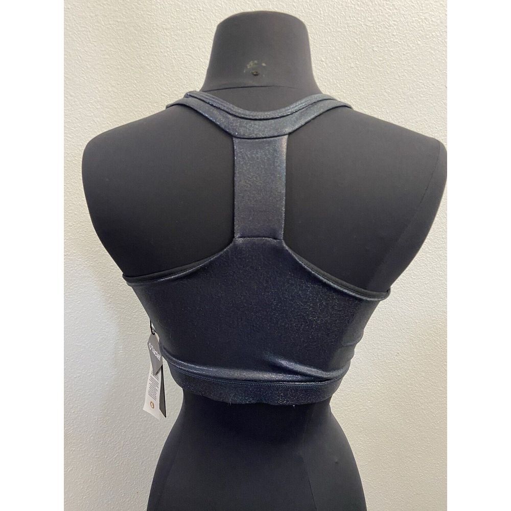 Mono‎ B Holographic Racerback Sports Bra Size Small Black